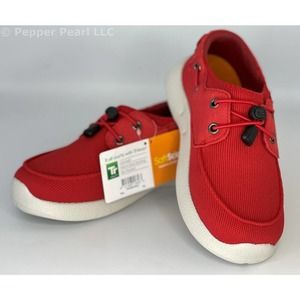 Women's Speed-Lace Deck Shoe Red Size 9 Water and Slip Resistant Soft Science